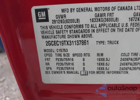 2003 Chevrolet Silverado 1500 Ls from USA, damaged, VIN 2GCEC19TX31137861